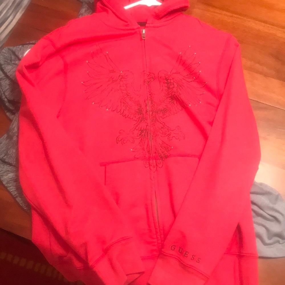 Red Guess young adult sweatshirt